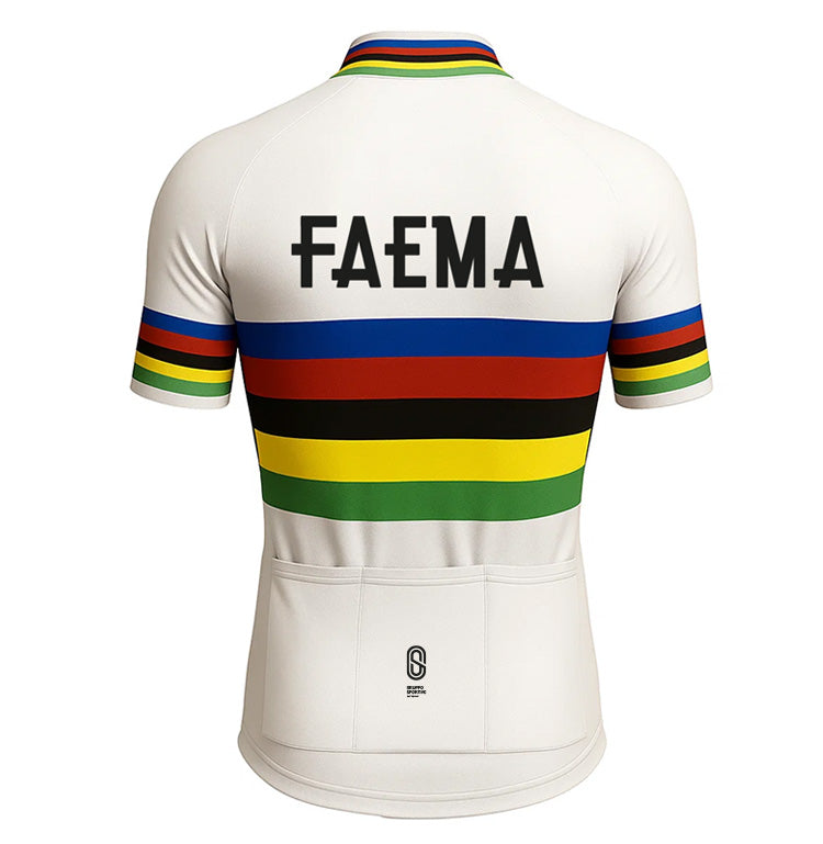 Maillot de cyclisme rétro Faema - Arc-en-ciel
