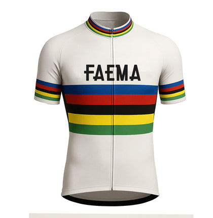 Maillot de cyclisme rétro Faema - Arc-en-ciel