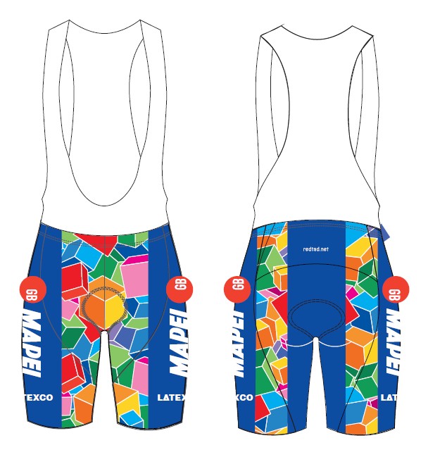 Cuissard de cyclisme rétro Mapei - REDTED - Noir