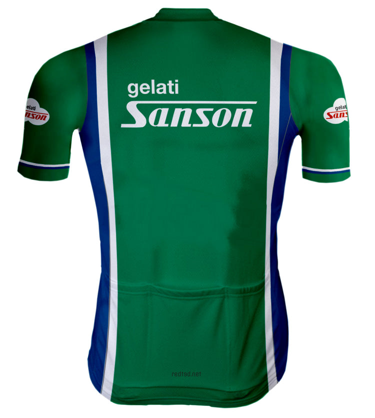 Maillot de cyclisme rétro Sanson Gelati REDTED