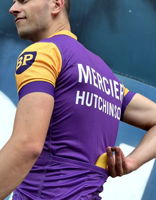 MAILLOT DE CYCLISME RÉTRO MERCIER HUTCHINSON - REDTED
