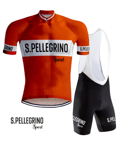 TENUE DE CYCLISME RÉTRO San Pellegrino ORANGE - REDTED