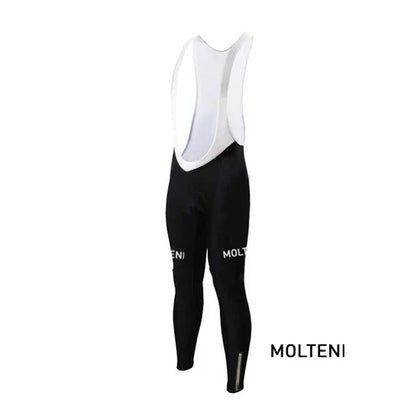 Cuissard de cyclisme Molteni long (polaire) - REDTED - Noir