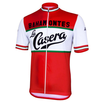 Maillot de cyclisme rétro La Casera - Rouge