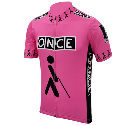 Maillot de cyclisme rétro ONCE - Rose