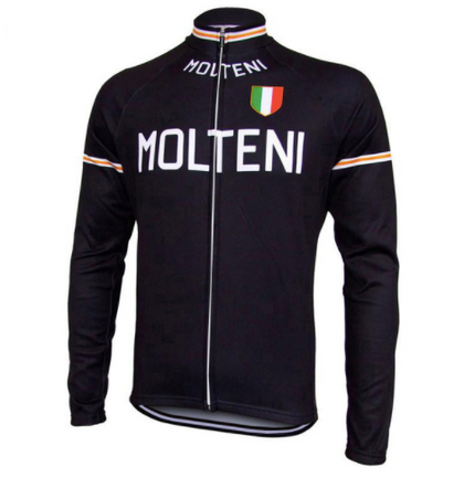 Veste cycliste rétro hiver (Polaire) Molteni - Noir