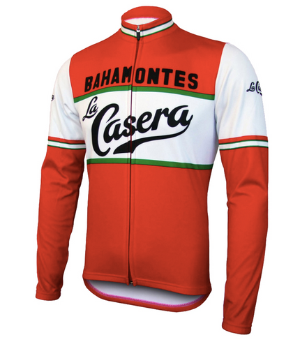 Veste cycliste rétro hiver (Polaire) La Casera - Rouge