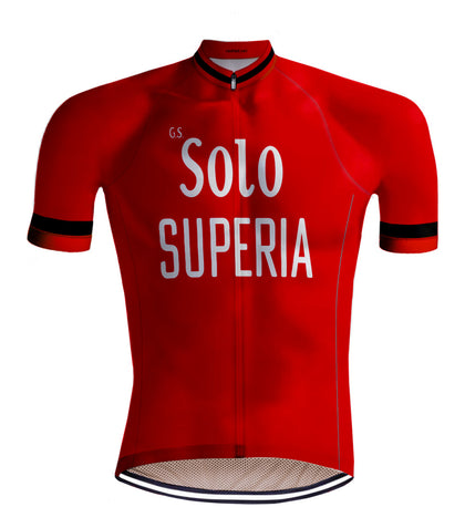 MAILLOT DE CYCLISME RÉTRO Solo Superia Rouge - REDTED