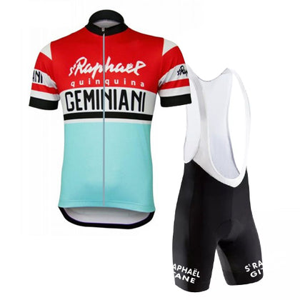 Tenue de cyclisme rétro Saint-Raphaël - Rouge/Bleu