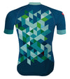 Maillot Cycliste - Cubes Blue/Vert d'Escher - REDTED
