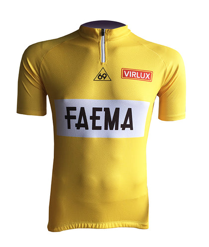 Maillot de cyclisme rétro Faema - Maillot jaune 1969