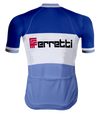 MAILLOT DE CYCLISME rétro FERRETTI Bleu - REDTED