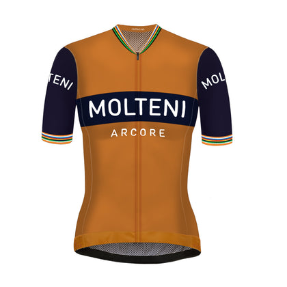 MAILLOT DE CYCLISME RÉTRO femme MOLTENI ORANGE - REDTED