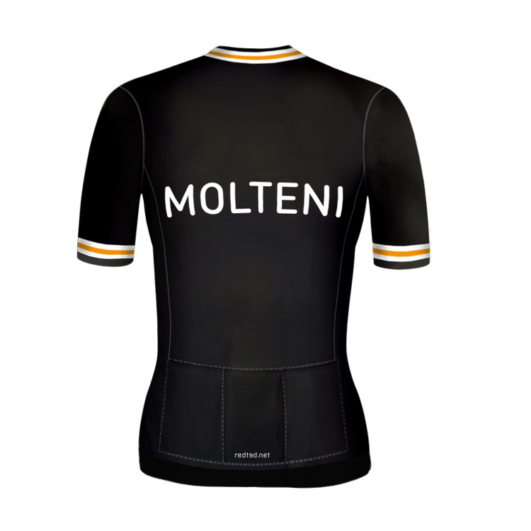 Maillot de Cyclisme Rétro Femme Molteni Noir - REDTED