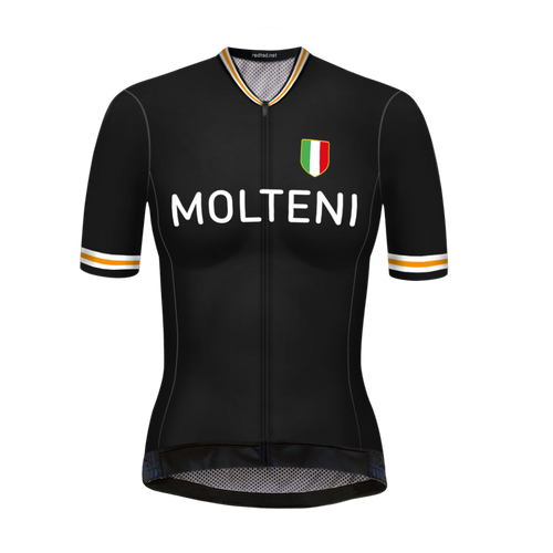 Maillot de Cyclisme Rétro Femme Molteni Noir - REDTED