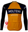 Maillots de cyclisme rétro Molteni manches longues - Orange