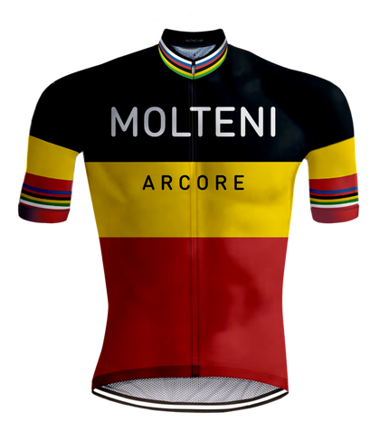 Maillot de Cyclisme rétro de Champion de Belgique Molteni - REDTED