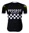 Maillot de cyclisme rétro Peugeot Noir/Blanc - RedTed