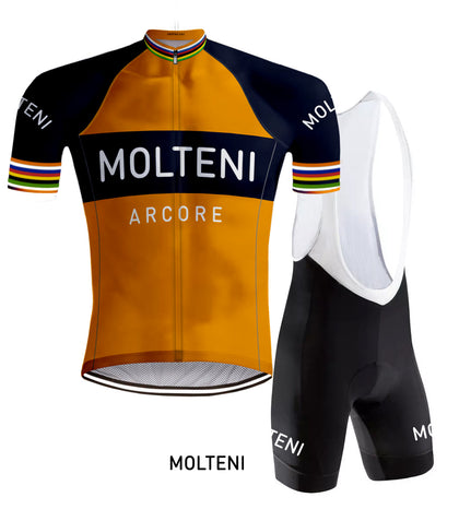 Tenue de cyclisme Rétro Molteni orange - RedTed 