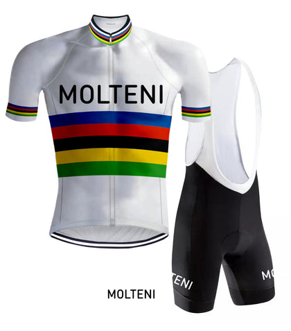 Tenue de Cyclisme Rétro Molteni Arc en ciel - RedTed