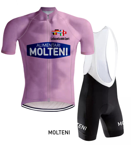 TENUE de CYCLISmE RÉTRO MOLTENI DE GIRO D'ITALIA ROSE - REDTED