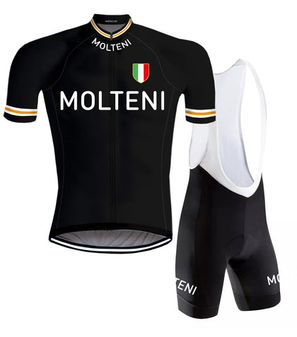 Tenue de Cyclisme Rétro Molteni Noir - REDTED