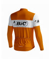 Veste cycliste rétro hiver (Polaire) Bic - Orange