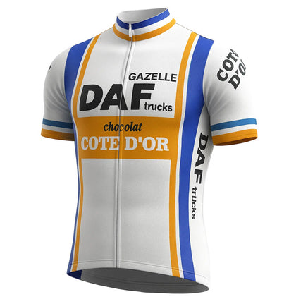 Maillot de Cyclisme rétro DAF Trucks - Blanc - Gruppo Sportivo