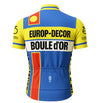 Maillot de cyclisme rétro Europ-Decor - Jaune/Bleu - Gruppo Sportivo