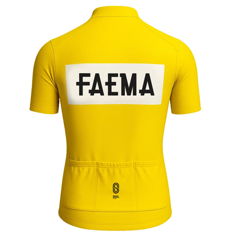 Maillot de cyclisme rétro Faema - Maillot jaune 1969