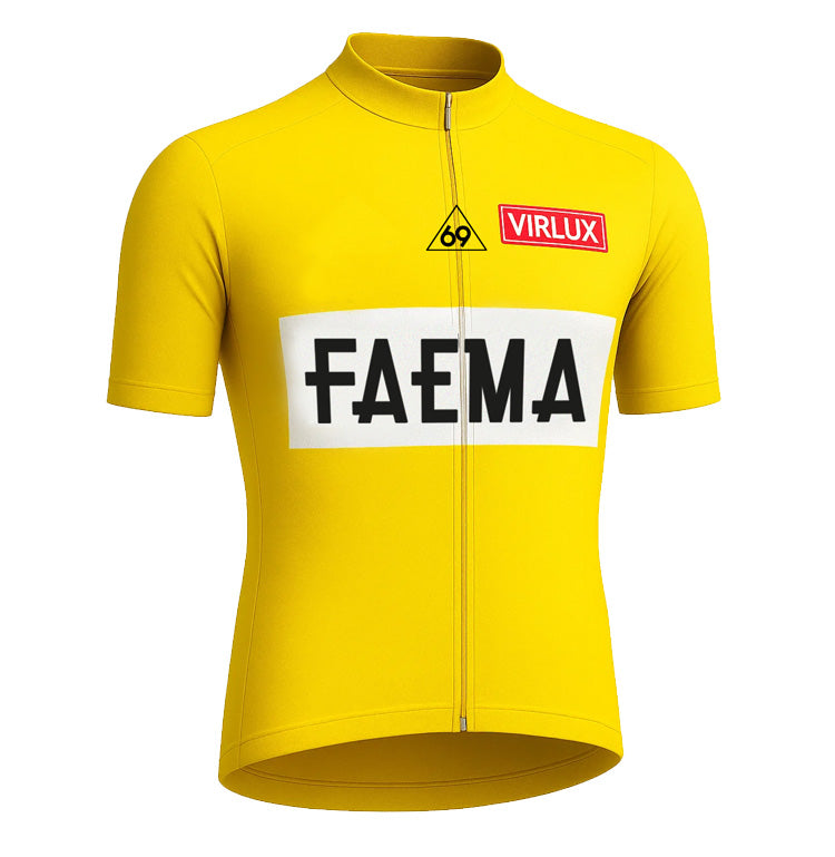 Maillot de cyclisme rétro Faema - Maillot jaune 1969