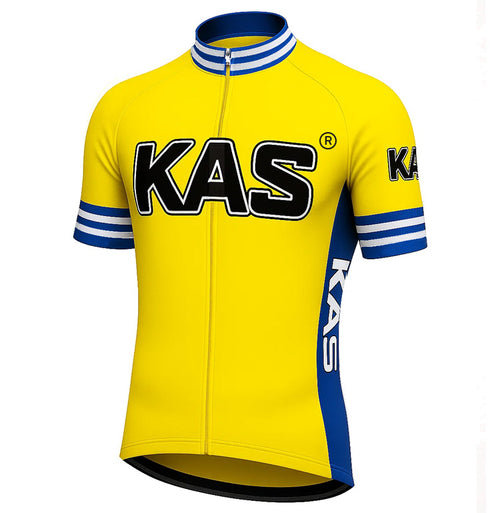 Maillot de cyclisme rétro Kas Kaskol - Jaune - Gruppo Sportivo