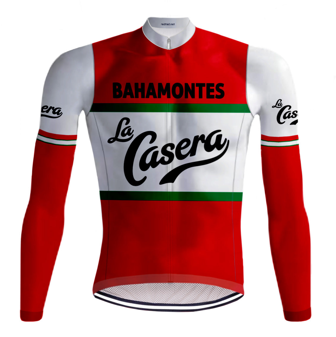 Maillot Cyclisme IL PALADINO Homme - Rouge - Manches Longues - Fermeture éclair Intégrale - Taille L - Occasion