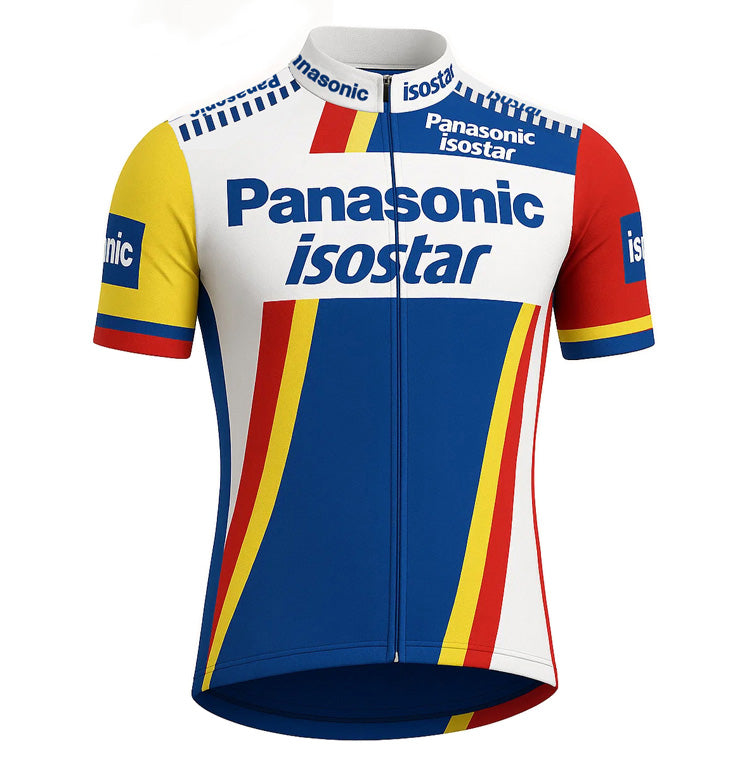 Maillot cyclisme rétro Panasonic - Multicolore