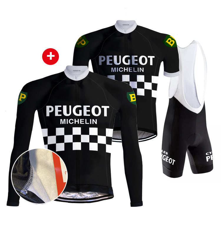 Ensemble rétro combiné Peugeot noir/blanc - REDTED