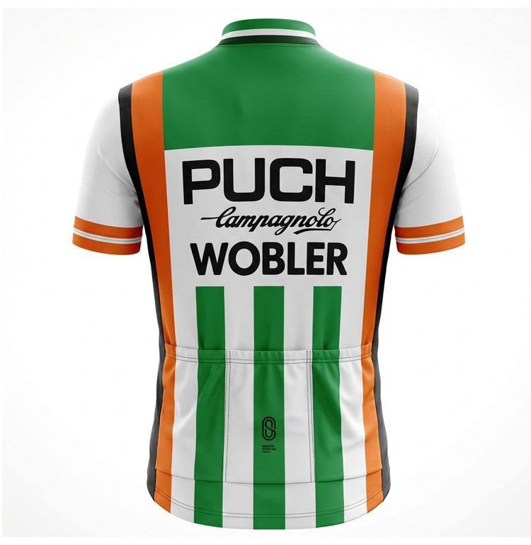 Maillot de Cyclisme rétro Puch Campagnolo Sem - Blanc/Vert - Gruppo Sportivo