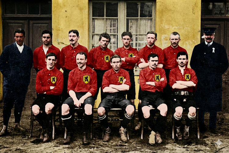 Maillot rétro de la Belgique - Diables Rouges 1906