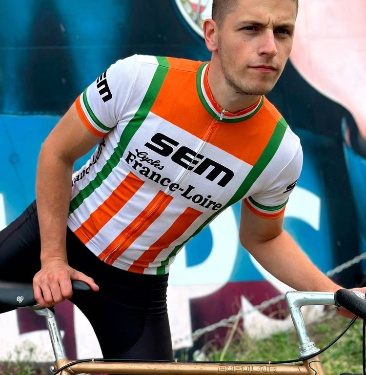 Maillot de cyclisme rétro Sem - Rouge/Blanc/Vert - Gruppo Sportivo