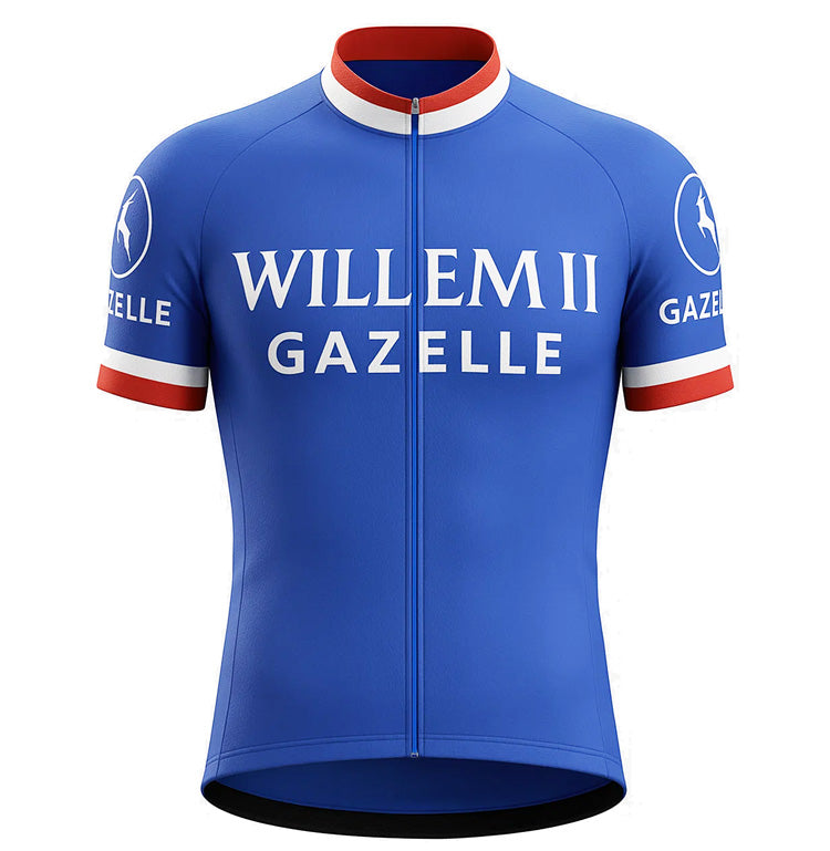 Maillot de cyclisme rétro Willem II-Gazelle - Bleu - Gruppo Sportivo