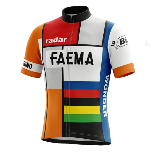 Maillot de Cyclisme rétro Bic Orange - REDTED
