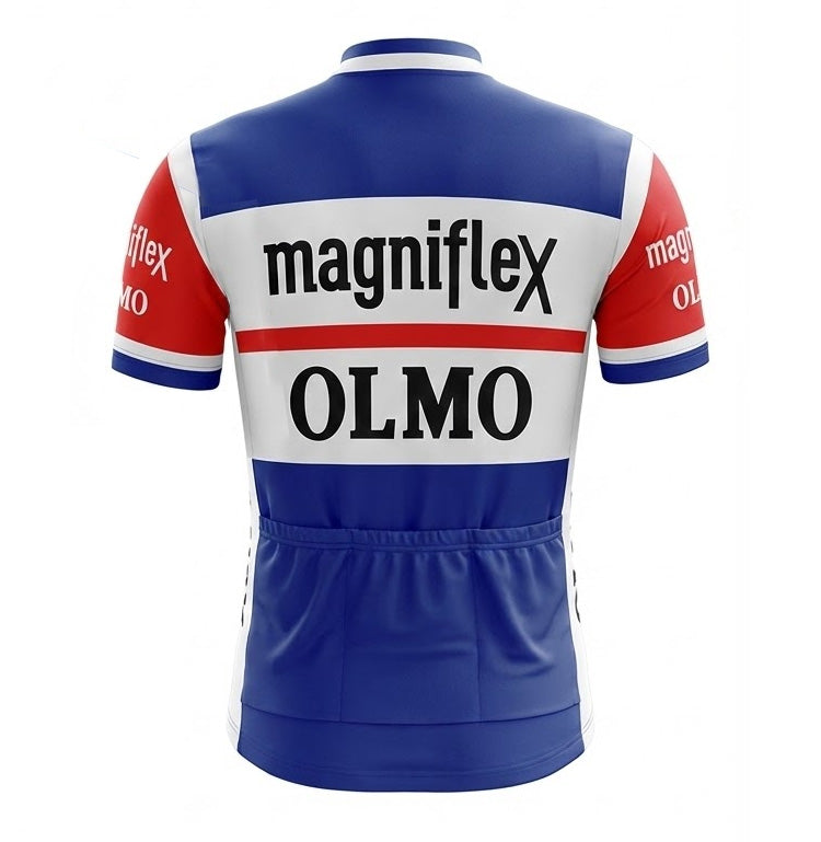 Maillot de cyclisme rétro - Edition limitée Magniflex-Olmo - Bleu - Gruppo Sportivo