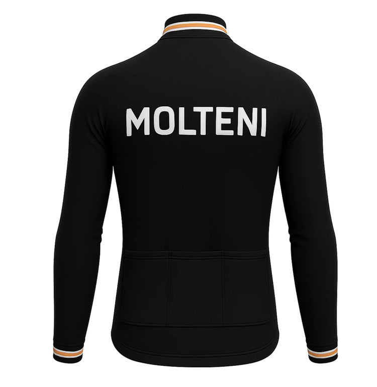 Veste cycliste rétro hiver (Polaire) Molteni - Noir