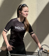 Maillot de Cyclisme Rétro Femme Molteni Noir - REDTED