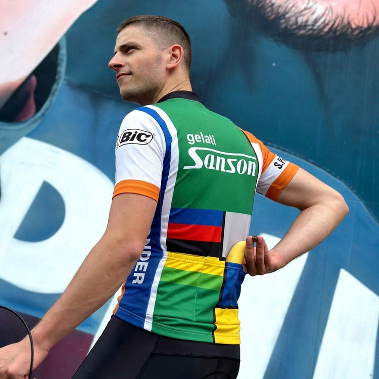 Maillot de Cyclisme rétro Bic Orange - REDTED