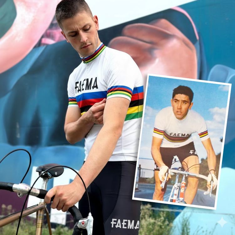 Maillot de cyclisme rétro Faema - Arc-en-ciel