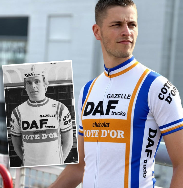 Maillot de Cyclisme rétro DAF Trucks - Blanc