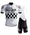 Ensemble rétro combinaison Peugeot blanc/noir - REDTED