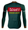 Veste cycliste rétro hiver (Polaire) Wiel's Groene Leeuw - Rouge/vert