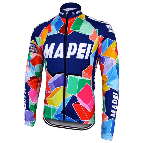 Veste cycliste rétro hiver (Polaire) Mapei - Multicolore