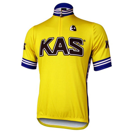 Maillot de cyclisme rétro Kas Kaskol - Jaune